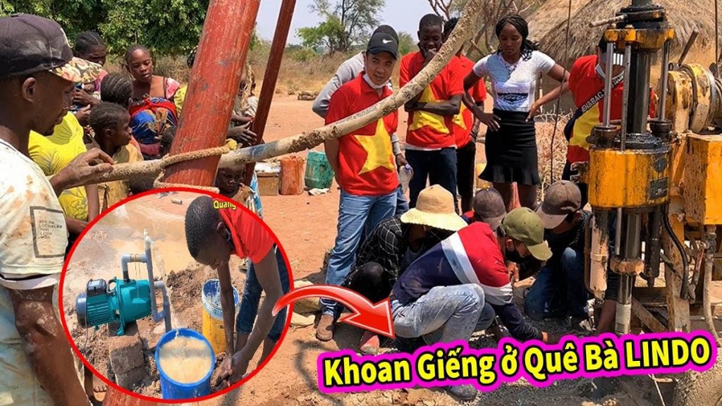 Quang Linh Vlog hỗ trợ cộng đồng người Châu Phi khoan giếng